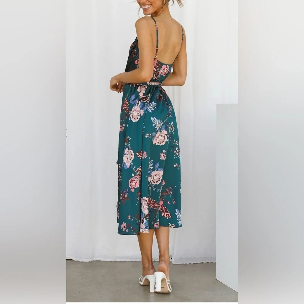 Hello molly FALLING IN STYLE MIDI DRESS FOREST GREEN - Picture 3 of 14